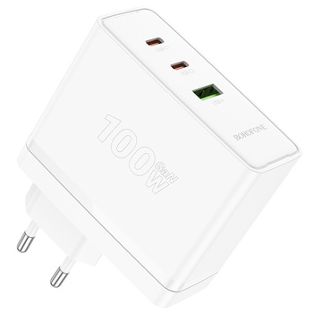 Borofone Netzladegerät BN11 Imperial - USB + 2×Typ C - QC 3.0 PD 100W weiß
