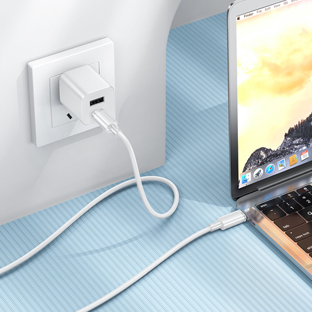 Borofone Kabel BX112 Lemon - Typ C na Typ C - PD 60W 1 metr biały