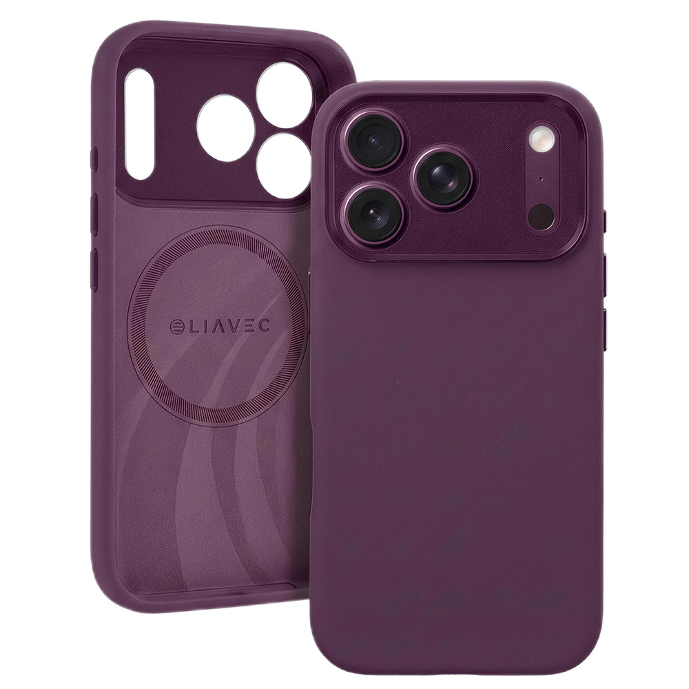 Liavec Silk Shield Case with Metal Camera Frame do Iphone 18 Pro/17 Pro fioletowy