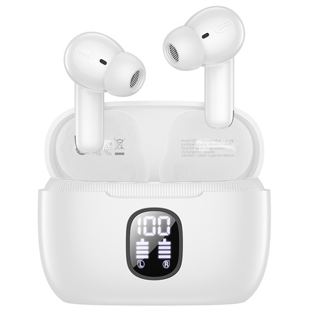 Borofone Bluetooth-TWS-Kopfhörer FQ7 Treasure ANC+ENC weiß