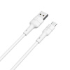 Borofone Kabel BX30 Silicone - USB na Micro USB - 2,4A 1 metr biały