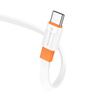 Borofone Kabel BX89 Union - USB na Typ C - 3A 1 metr biało-pomarańczowy