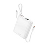 Borofone Powerbank 15000mAh BJ70A Vigorous - USB + Typ C - QC 3.0 PD 20W mit Kabeln Typ C und Lightning weiß