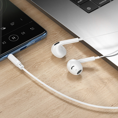 Borofone Słuchawki BM96 Brilliant z mikrofonem białe