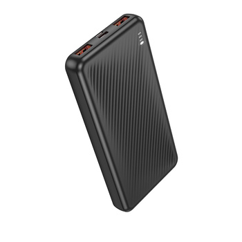 Borofone Power Bank 10000mAh BJ56 Graceful - 2xUSB + Typ C - QC 3.0 22,5W + PD 20W czarny
