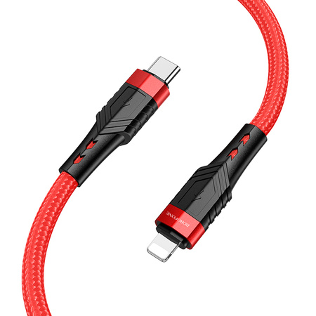 Borofone Kabel BU35 Influence - Typ C na Lightning - PD 20W 1,2 metra czerwony