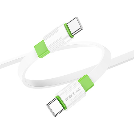 Borofone Kabel BX89 Union - Type C na Type C - PD 60W 1 metr biało-zielony