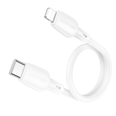 Borofone Kabel BX93 Super Power - USB na Lightning - PD 20W 0,25 metra biały