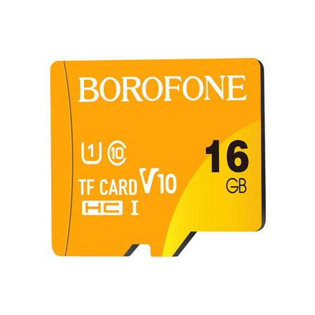 Borofone Karta pamięci MicroSD  16GB SDHC Class10 85MB/s