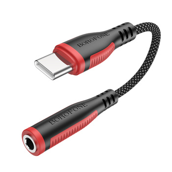 Borofone Adapter BV17 Audio - Typ C auf Klinke 3,5mm - schwarz (DAC)