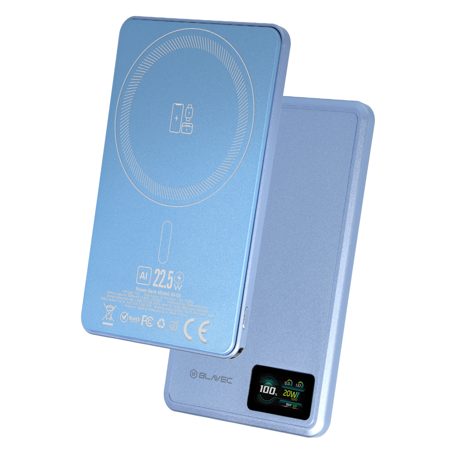 Blavec BJ-03 5000 mAh – jasnoniebieski