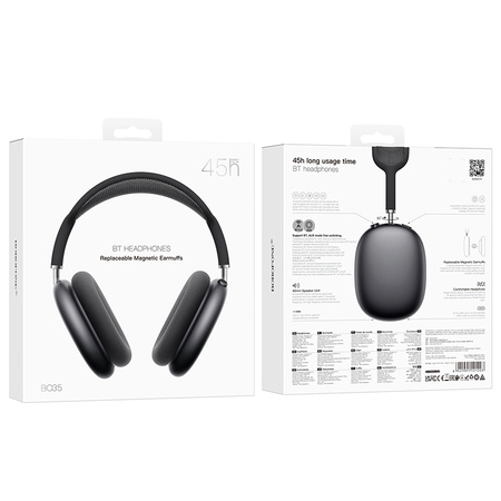 Borofone Over-Ear-Kopfhörer BO35 Adorable Bluetooth dunkelgrau