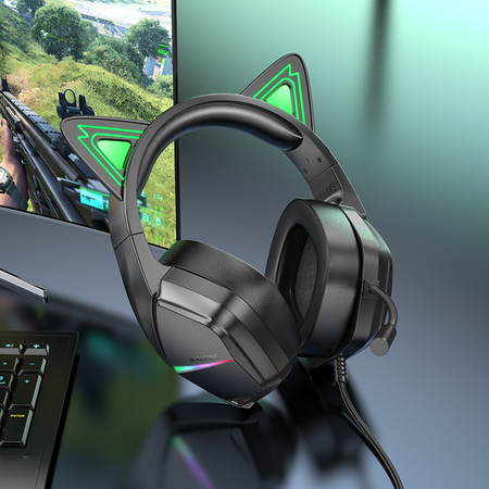 Borofone Over-Ear-Kopfhörer BO106 Cute Cat Ear Gaming phantom cat