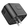 Borofone Reiseadapter BAC1 - 2×USB - USA, UK, EU, AU schwarz