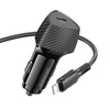 Borofone Kfz-Ladegerät BZ31B Solid - Typ C - PD 30W mit Kabel Typ C auf Lightning schwarz
