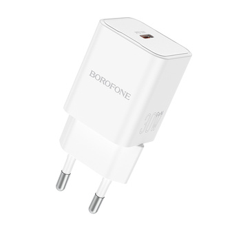 Borofone Netzladegerät BN13 Safety GaN - Typ C - PD 30W weiß