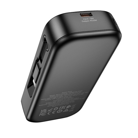 Borofone Power Bank 10000mAh BJ74 Hermoso - Typ C - QC 3.0 PD 20W z kablem Typ C czarny