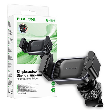 Borofone Uchwyt Samochodowy BH106 Ascend na kratkę czarny