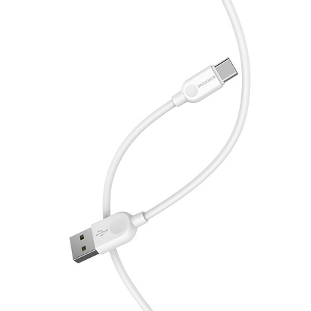 Borofone Kabel BX14 LinkJet - USB na Typ C - 3A 1 metr biały