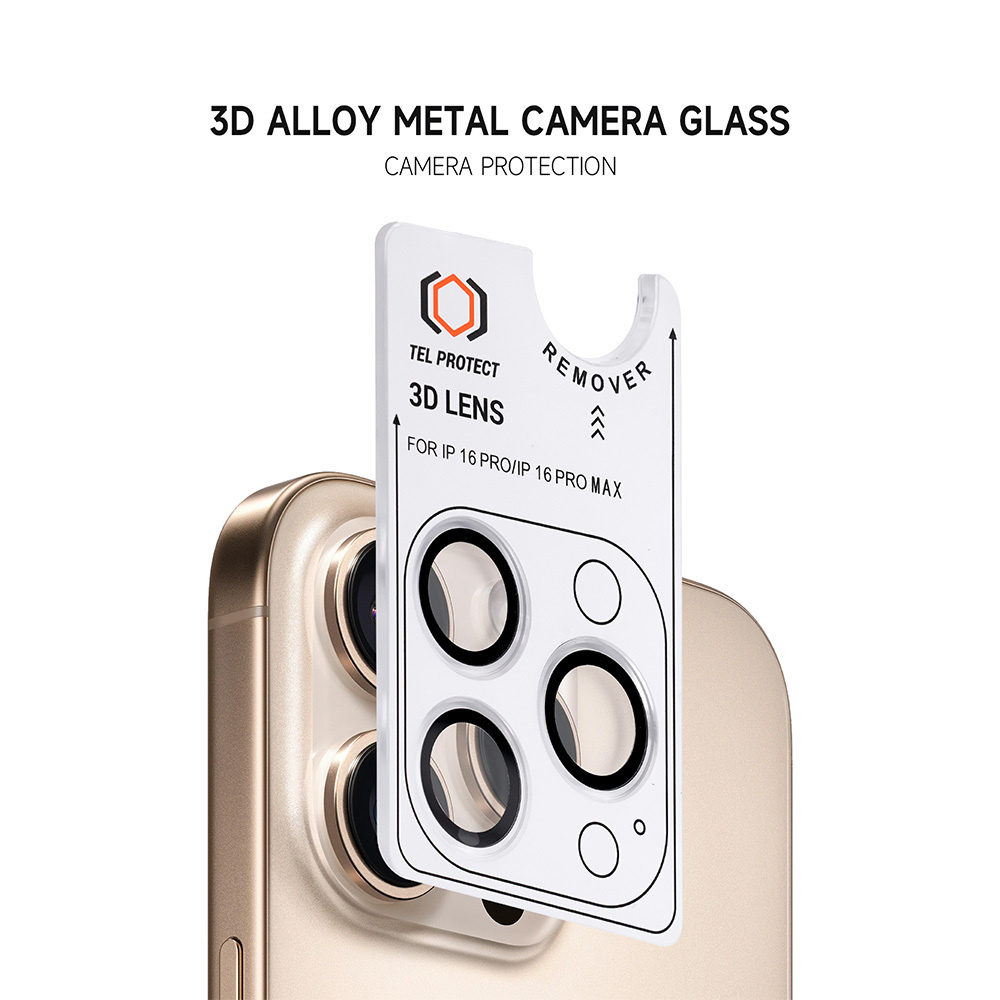 Szkło na aparat nałożone na iPhone 17 Pro