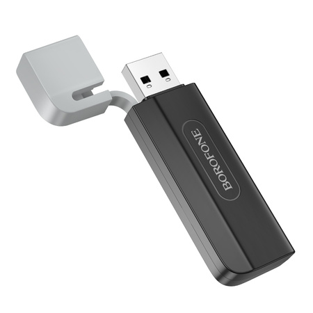 Borofone Kartenleser DH9 Wisdom 2 w 1 - USB 3.0 auf SD + Micro-SD - schwarz-grau