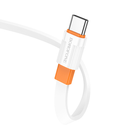 Borofone Kabel BX89 Union - USB na Typ C - 3A 1 metr biało-pomarańczowy