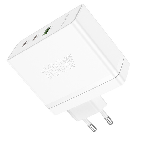 Borofone Netzladegerät BN11 Imperial - USB + 2×Typ C - QC 3.0 PD 100W weiß