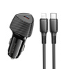 Borofone Kfz-Ladegerät BZ31B Solid - Typ C - PD 30W mit Kabel Typ C auf Lightning schwarz