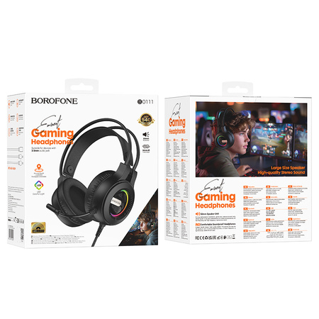Borofone Over-Ear-Kopfhörer BO111 Eminent Gaming mit Mikrofon schwarz