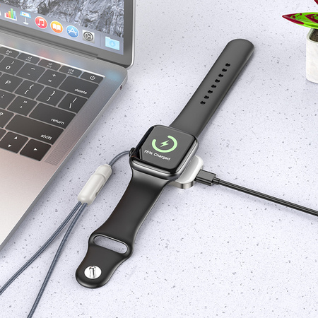 Borofone Ładowarka indukcyjna BQ25 do iWatch 2,5W srebrna