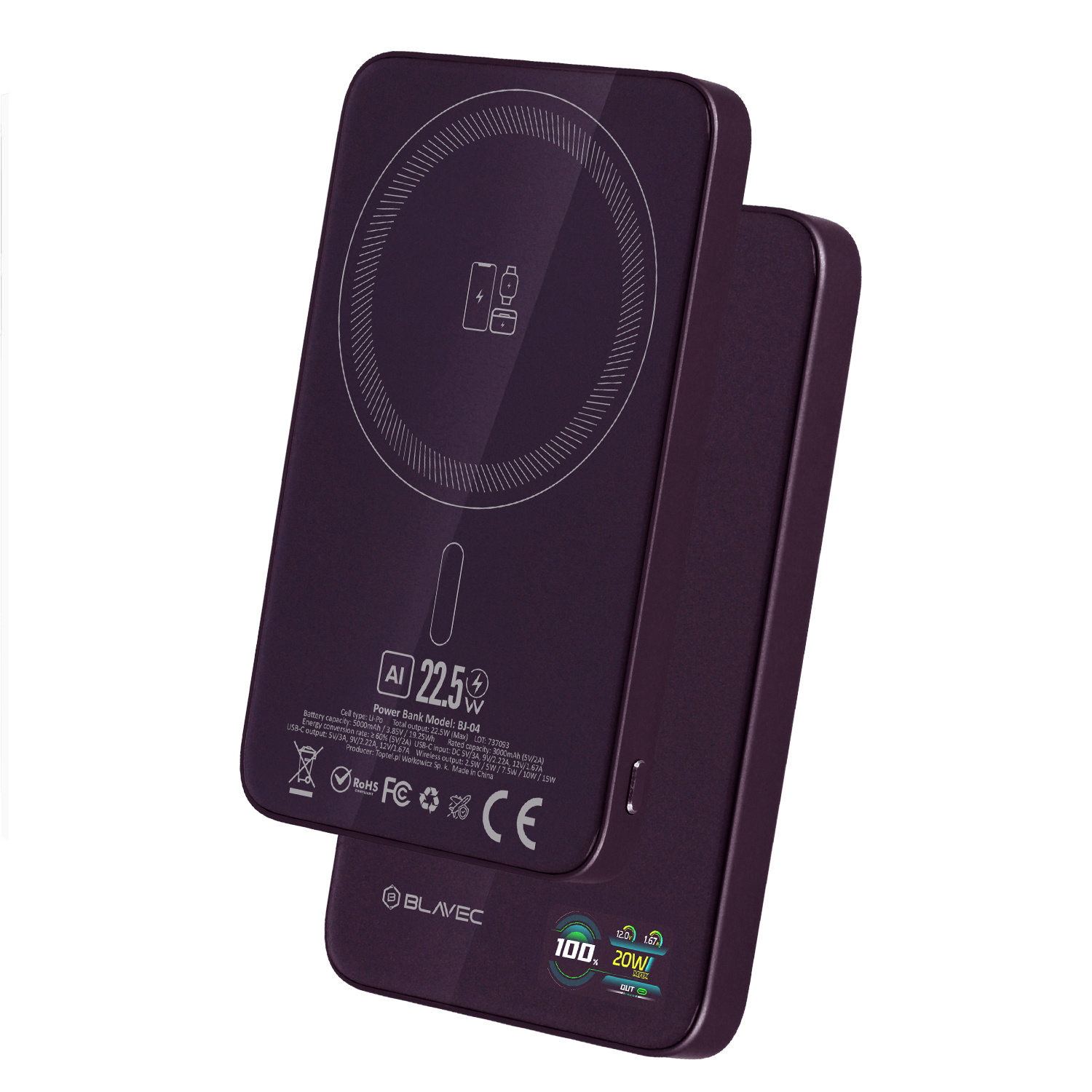 Blavec BJ-04 5000 mAh – fioletowy