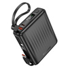 Borofone Powerbank 15000mAh BJ70A Vigorous - USB + Typ C - QC 3.0 PD 20W mit Kabeln Typ C und Lightning schwarz