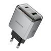 Borofone Netzladegerät BN20 Lena - USB + Typ C - PD 35W grau
