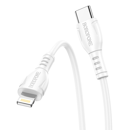 Borofone Kabel BX51 Triumph - Typ C na Lightning - 2,4A 1 metr biały