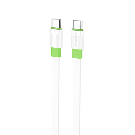 Borofone Kabel BX89 Union - Type C na Type C - PD 60W 1 metr biało-zielony