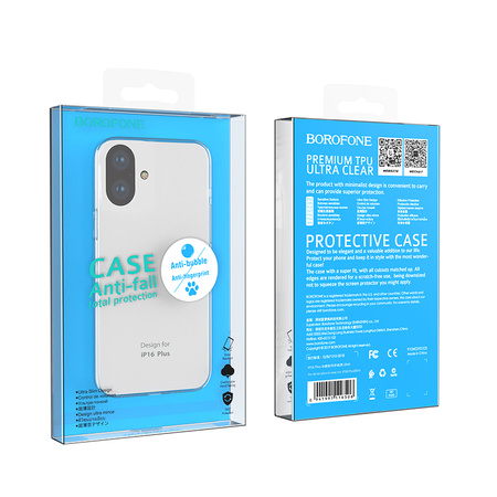 Borofone Hülle BI4 Ice Series Iphone 16 Plus transparent