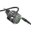 Borofone Netzladegerät BN17 Sunlight - USB + Typ C -  QC 3.0 PD 20W 3A mit Kabel Typ C auf Lightning schwarz