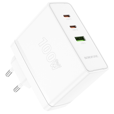 Borofone Netzladegerät BN11 Imperial - USB + 2×Typ C - QC 3.0 PD 100W weiß