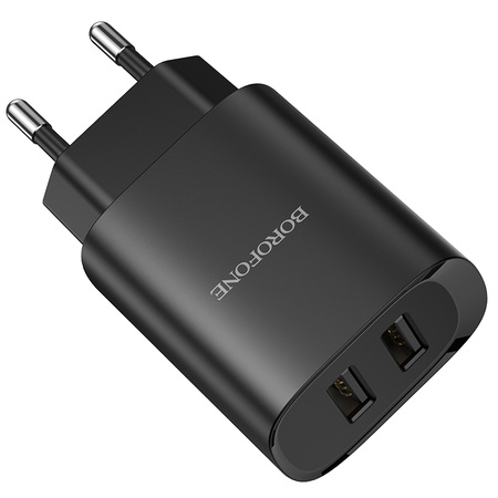 Borofone Netzladegerät BN2 Super - 2×USB - 2,1A schwarz