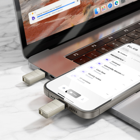 Borofone Pendrive BUD6 Elegance Mini USB 3.0 + Typ C  32GB