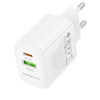Borofone Netzladegerät BN27 Fuente - USB + Typ C - QC 3.0 PD 20W weiß