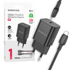 Borofone Ładowarka sieciowa BN13 Safety GaN - Typ C - PD 30W z kablem Typ C na Lightning czarna