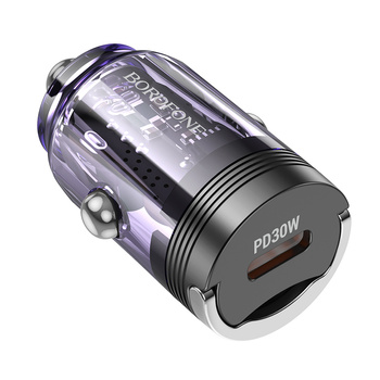 Borofone Kfz-Ladegerät BZ29 Ray - Typ C - PD 30W 3A transparent-violett