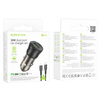 Borofone Ładowarka samochodowa BZ25 Journey - USB + Typ C - PD 38W 3A z kablem Typ C na Lightning czarna