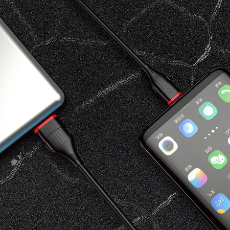 Borofone Kabel BX17 Enjoy - USB na Typ C - 3A 1 metr czarny