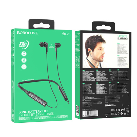 Borofone Słuchawki sportowe BE59 Rhythm bluetooth czarne