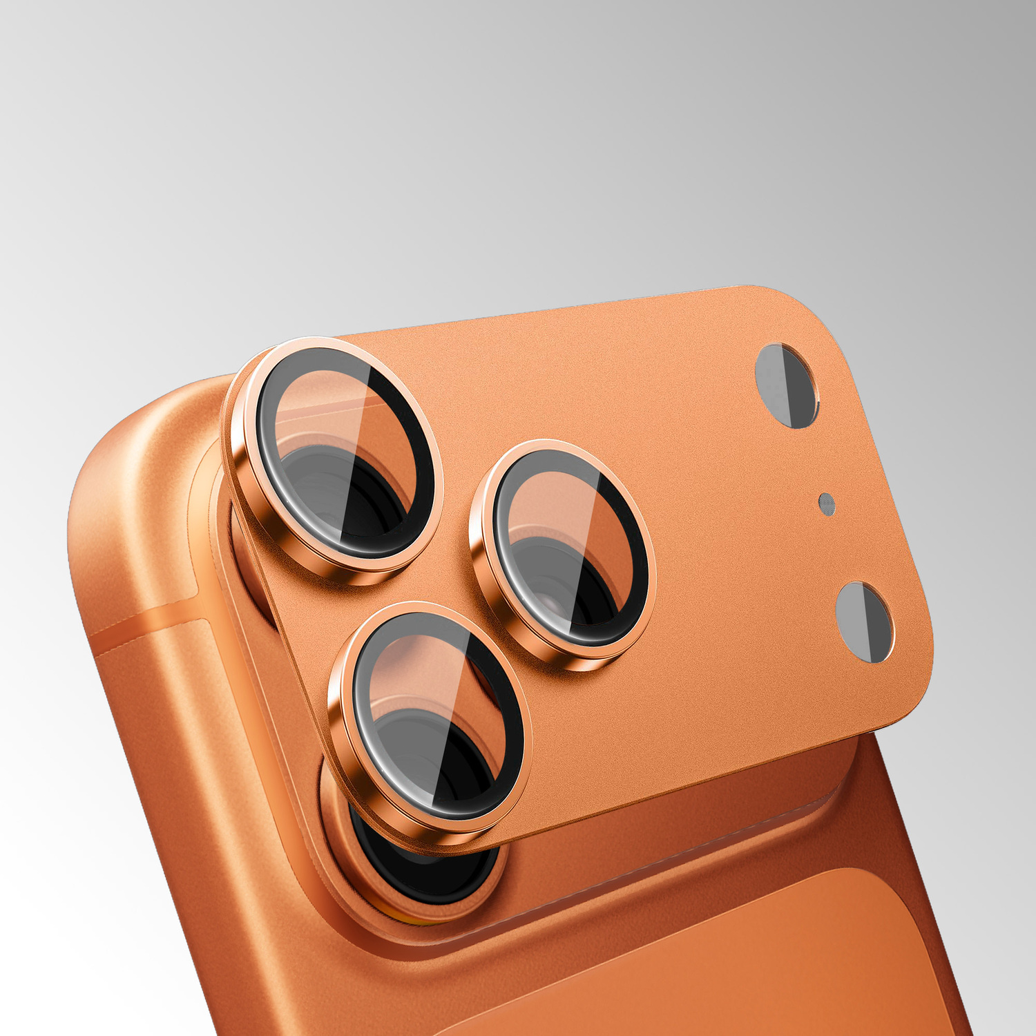 Szkło na aparat nałożone na iPhone 17