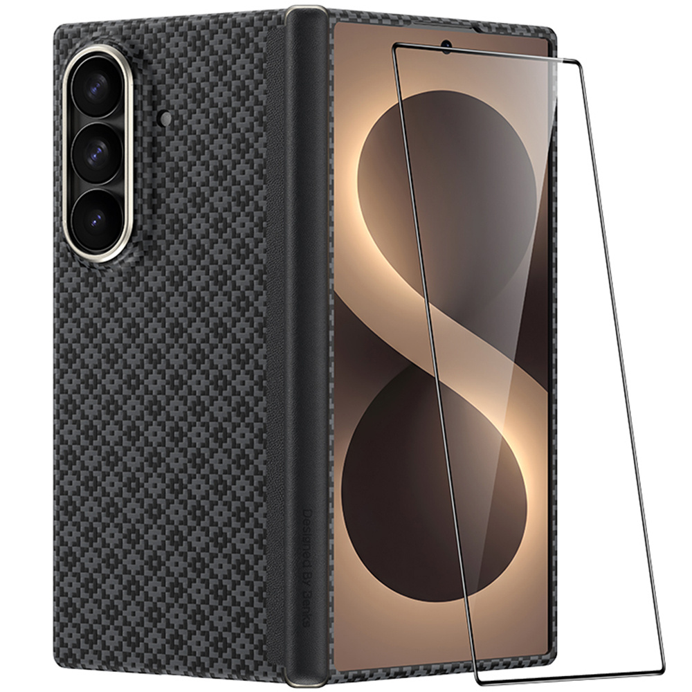 Twój Galaxy Z Fold 8 Ultra składa się i rozkłada dziesiątki razy dziennie - a najbardziej boi się upadku na zawias. Grand Combo Air owija go włóknem Kevlar (R) i osłania zawias, prawie nie dokładając grubości.