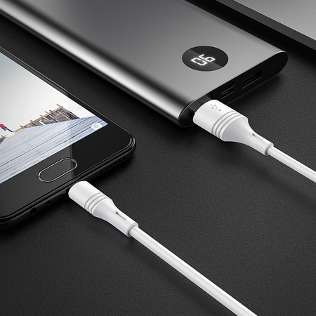 Borofone Kabel BX43 CoolJoy - USB na Micro USB - 2,4A 1 metr biały