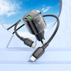 Borofone Netzladegerät BN17 Sunlight - USB + Typ C -  QC 3.0 PD 20W 3A mit Kabel Typ C auf Lightning schwarz